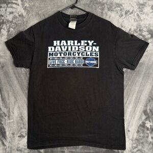 Harley Davidson T Shirt Mens L Black Bourbon Street New Orleans Graphic Tee